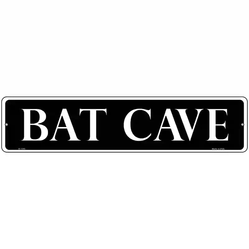 Bat Cave Novelty Metal Street Sign 18" x 4" (K)