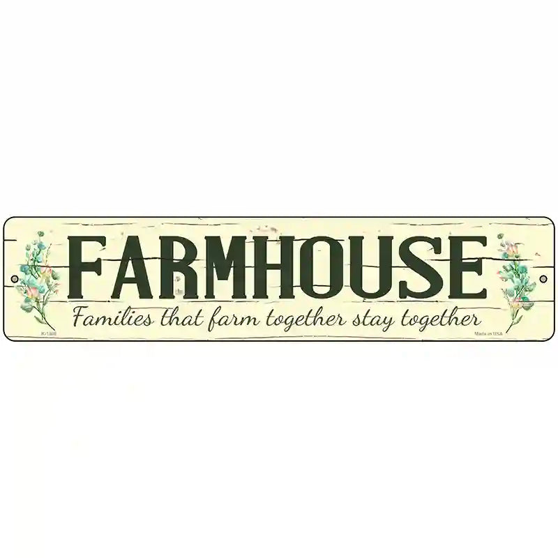 Farmhouse Novelty Metal Street Sign 18" x 4" (K)