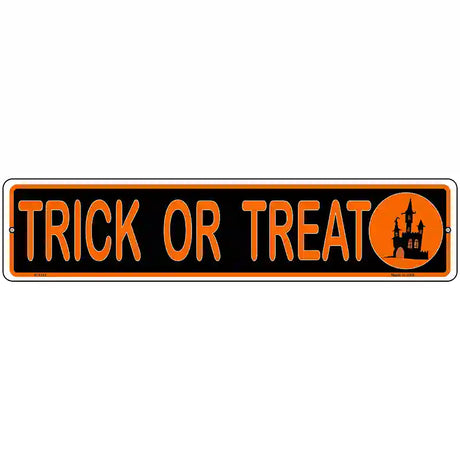 Trick Or Treat Novelty Metal Street Sign 18" x 4" (K)