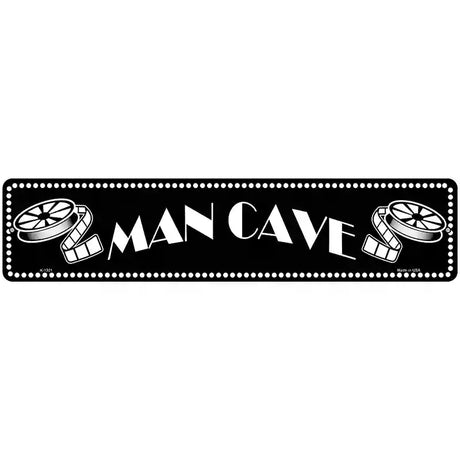 Man Cave Home Theater Novelty Metal Street Sign 18" x 4" (K)