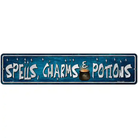 Spells Charms Potion Novelty Metal Street Sign 18" x 4" (K)