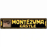 Montezuma Castle Black Novelty Metal Street Sign 18" x 4" (K)