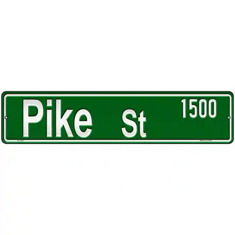 Pike Street 1500 Novelty Metal Street Sign 18" x 4" (K)