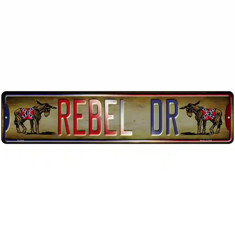 Rebel Drive Novelty Metal Street Sign 18" x 4" (K)