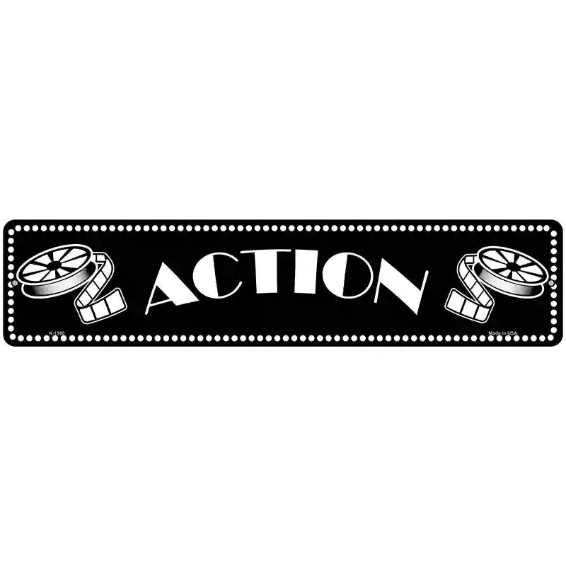 Action Home Theater Novelty Metal Street Sign 18" x 4" (K)