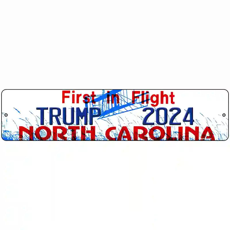 North Carolina Trump 2024 Novelty Metal Street Sign 18" x 4" (K)