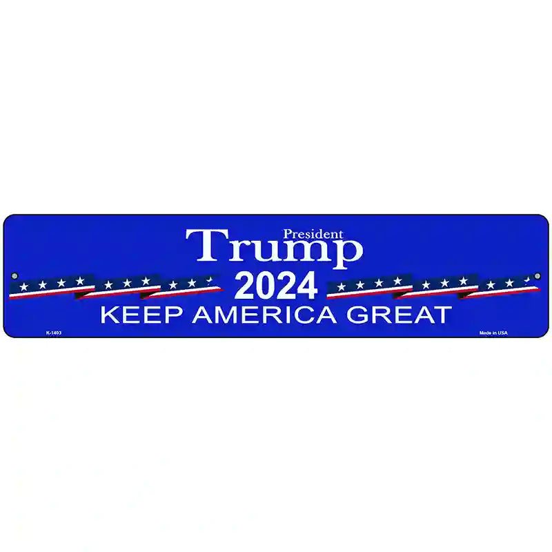 Blue Trump 2024 Novelty Metal Street Sign 18" x 4" (K)