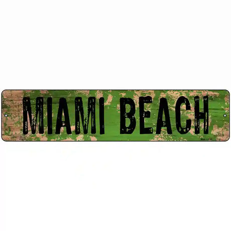 Miami Beach Novelty Metal Street Sign 18" x 4" (K)