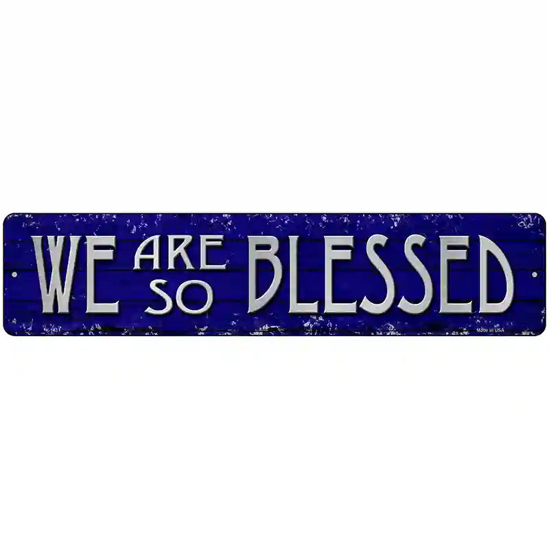 We Are So Blessed Novelty Metal Street Sign 18" x 4" (K)