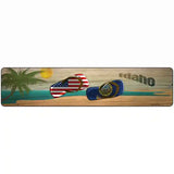 Idaho Flag and US Flag Novelty Metal Street Sign 18" x 4" (K)