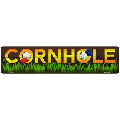 Cornhole Novelty Metal Street Sign 18" x 4" (K)