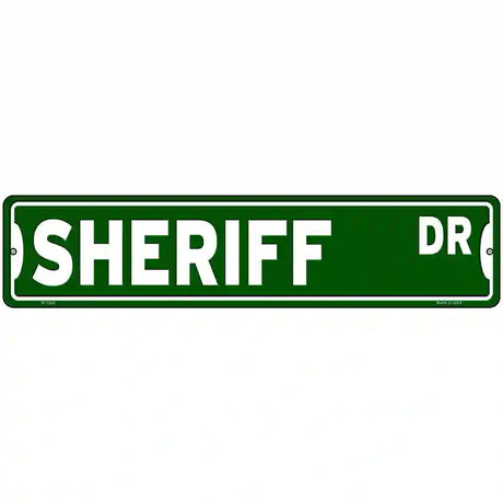 Sheriff Dr Novelty Metal Street Sign 18" x 4" (K)