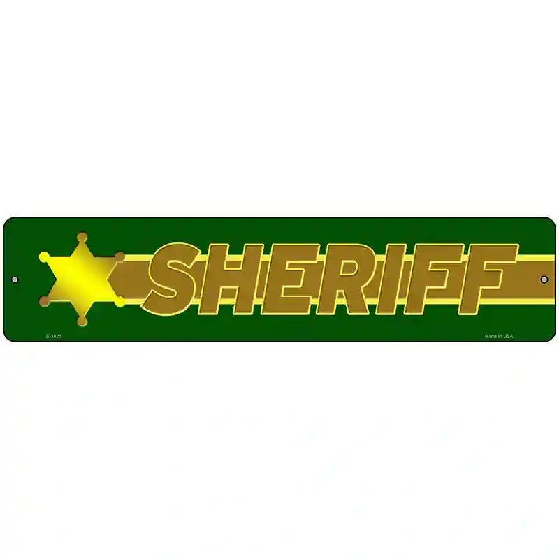 Sheriff Thin Brown Line Novelty Metal Street Sign 18" x 4" (K)