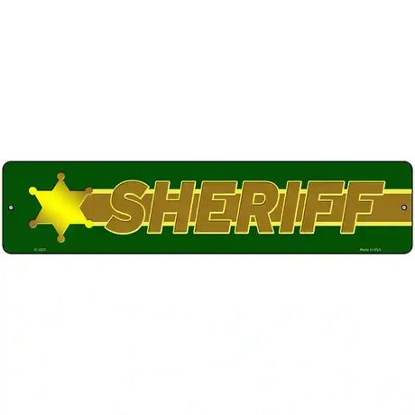 Sheriff Thin Brown Line Novelty Metal Street Sign 18" x 4" (K)