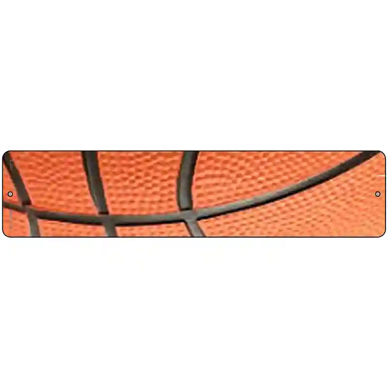 Basketball Closeup Novelty Metal Street Sign 18" x 4" (K)