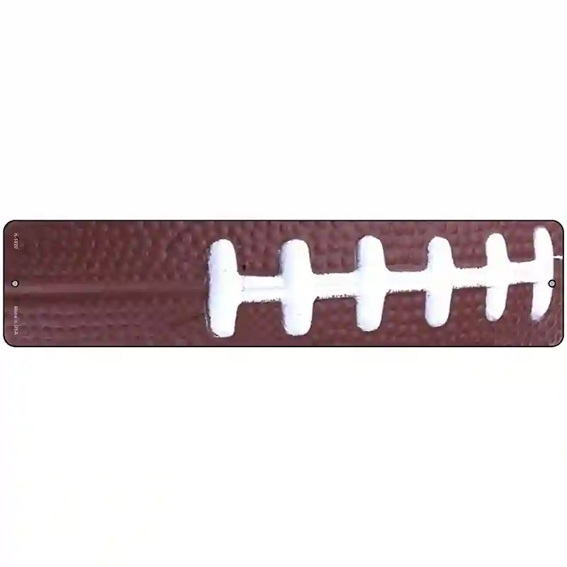 Football Closeup Novelty Metal Street Sign 18" x 4" (K)