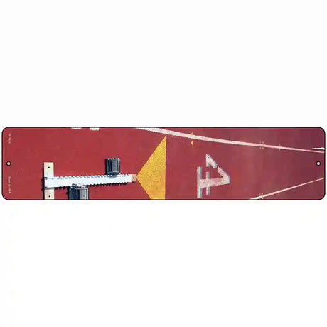 Track Line Up Novelty Metal Street Sign 18" x 4" (K)