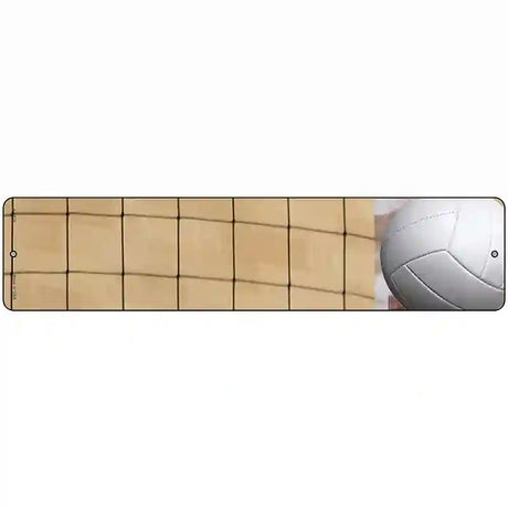 Volleyball with Net Novelty Metal Street Sign 18" x 4" (K)