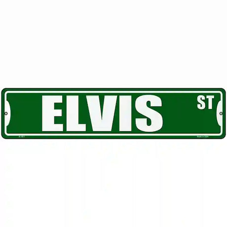 Elvis St Novelty Metal Street Sign 18" x 4" (K)