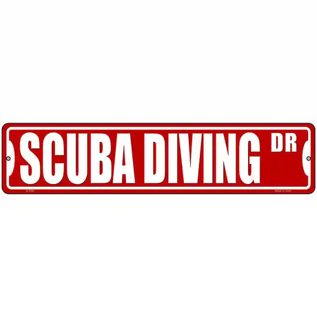 Scuba Driving Dr Novelty Metal Street Sign 18" x 4" (K)