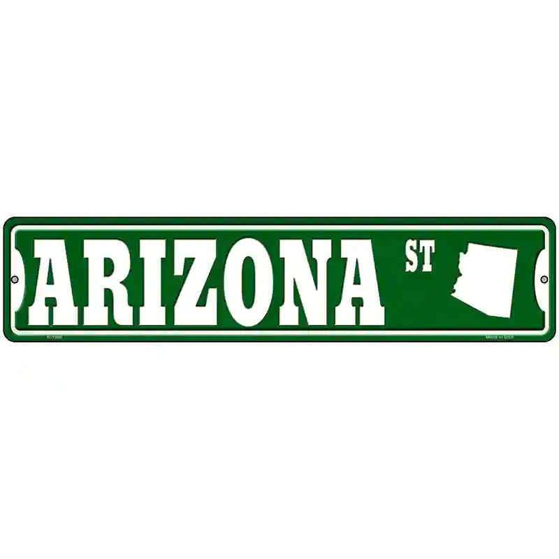 Arizona St Silhouette Novelty Metal Street Sign 18" x 4" (K)