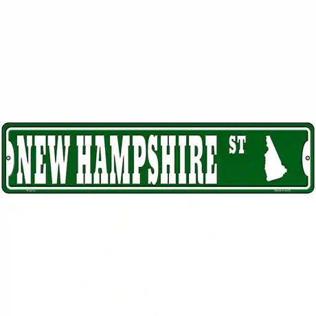 New Hampshire St Silhouette Novelty Metal Street Sign 18" x 4" (K)