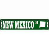 New Mexico St Silhouette Novelty Metal Street Sign 18" x 4" (K)