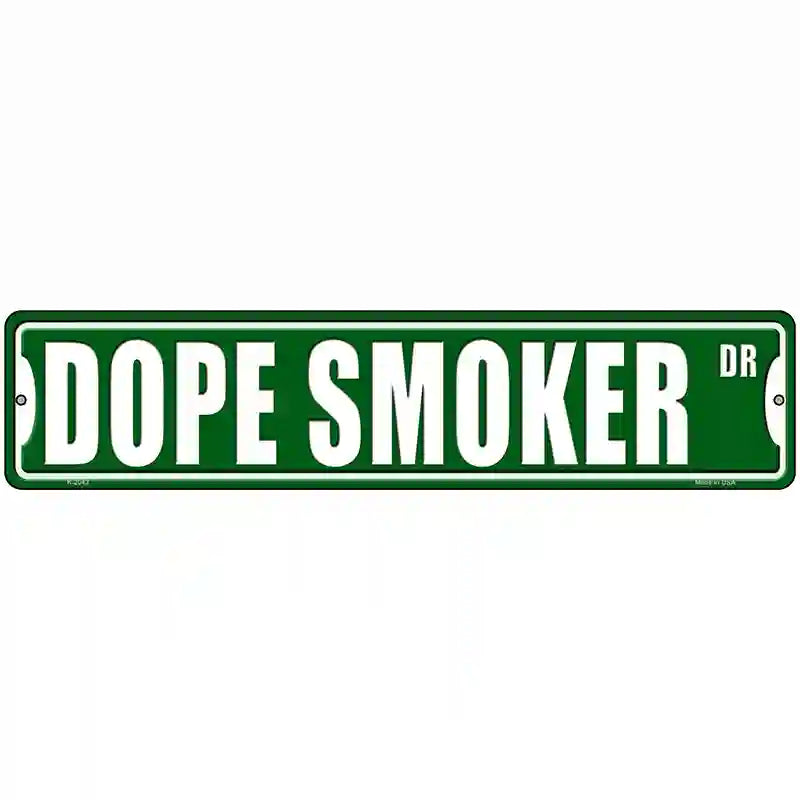 Dope Smoker Drive Novelty Metal Street Sign 18" x 4" (K)