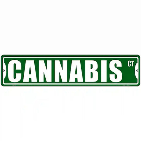 Cannabis Ct Novelty Metal Street Sign 18" x 4" (K)