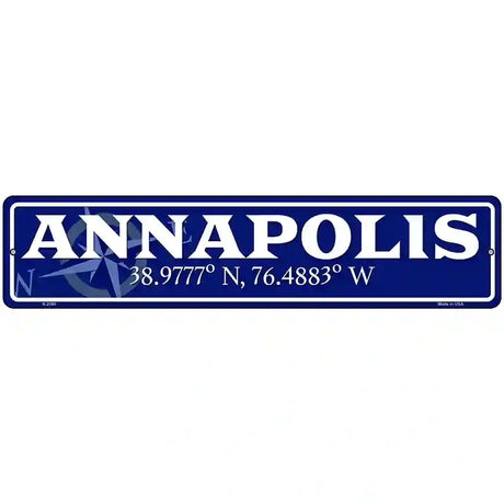 Annapolis Novelty Metal Street Sign 18" x 4" (K)