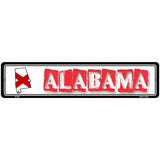 Alabama State Outline Novelty Metal Vanity Street Sign 18" x 4" (K)