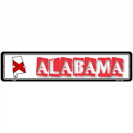 Alabama State Outline Novelty Metal Vanity Street Sign 18" x 4" (K)