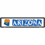 Arizona State Outline Novelty Metal Vanity Street Sign 18" x 4" (K)