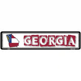 Georgia State Outline Novelty Metal Vanity Street Sign 18" x 4" (K)