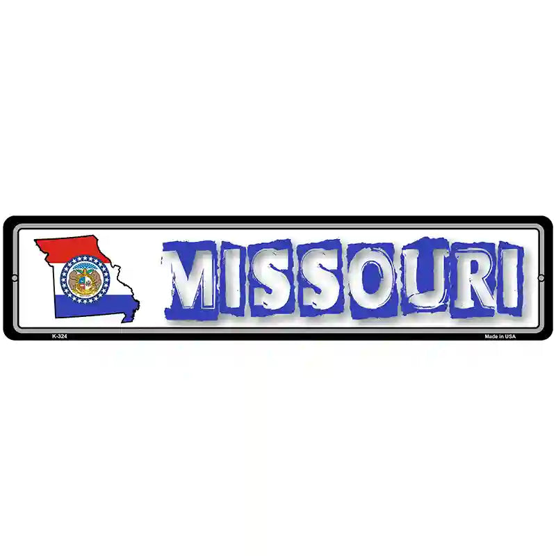 Missouri State Outline Novelty Metal Vanity Street Sign 18" x 4" (K)