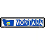 Montana State Outline Novelty Metal Vanity Street Sign 18" x 4" (K)