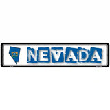 Nevada State Outline Novelty Metal Vanity Street Sign 18" x 4" (K)