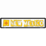 New Mexico State Outline Novelty Metal Vanity Street Sign 18" x 4" (K)