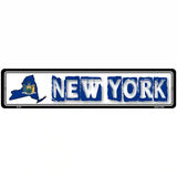 New York State Outline Novelty Metal Vanity Street Sign 18" x 4" (K)