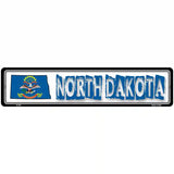 North Dakota State Outline Novelty Metal Vanity Street Sign 18" x 4" (K)