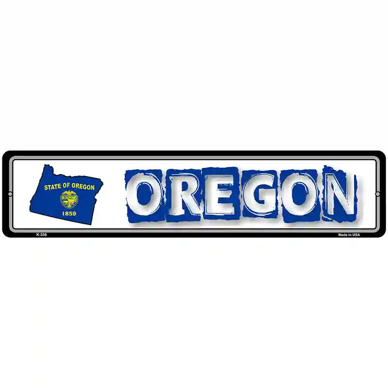 Oregon State Outline Novelty Metal Vanity Street Sign 18" x 4" (K)