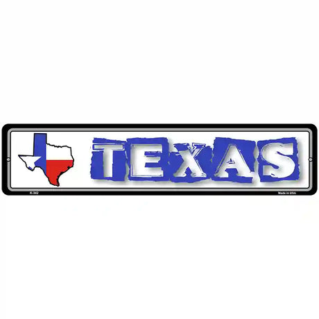 Texas State Outline Novelty Metal Vanity Street Sign 18" x 4" (K)