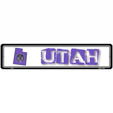 Utah State Outline Novelty Metal Vanity Street Sign 18" x 4" (K)