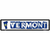 Vermont State Outline Novelty Metal Vanity Street Sign 18" x 4" (K)