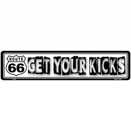 Route 66 Get Your Kicks Novelty Metal Street Sign 18" x 4" (K)