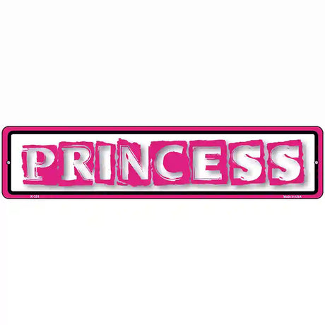 Princess Novelty Metal Street Sign 18" x 4" (K)