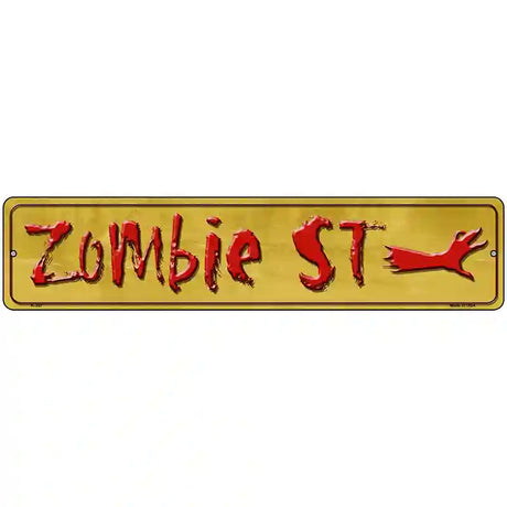 Zombie Street Metal Novelty Street Sign 18" x 4" (K)