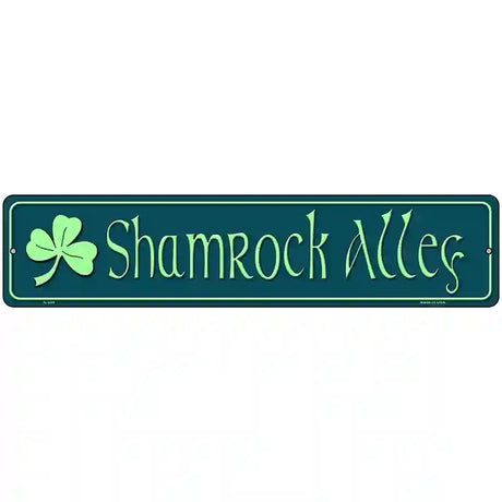 Irish Shamrock Alley Metal Novelty Street Sign 18" x 4" (K)