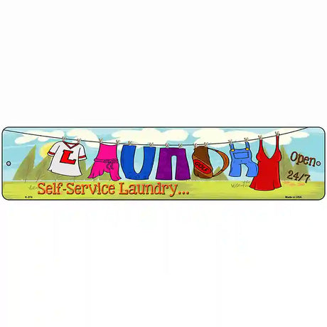 Laundry Metal Novelty Street Sign 18" x 4" (K)