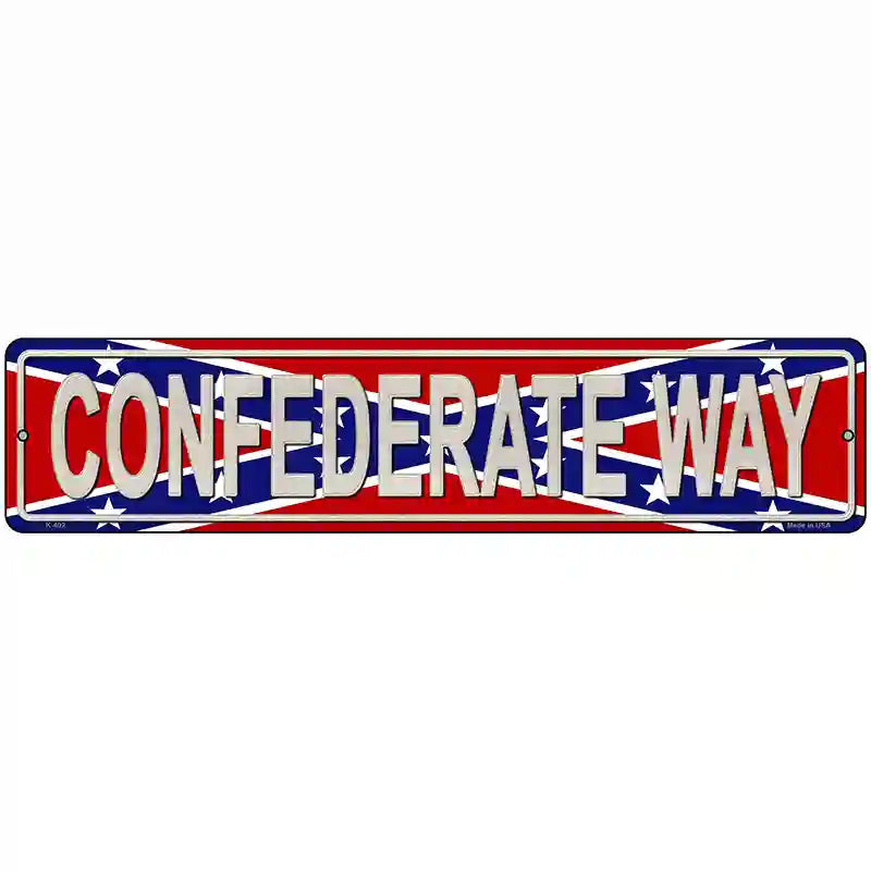 Confederate Way Metal Novelty Street Sign 18" x 4" (K)